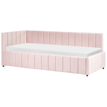 Daybed Velvet LISIEUX 90 x 200 cm (EU Single) Pastel Pink