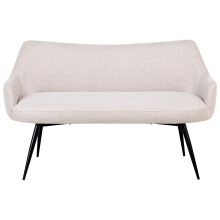 Dining Bench 2 Seater ARENDAL Fabric Beige