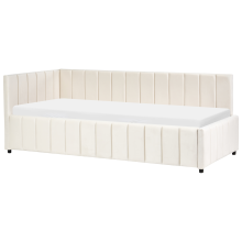 Daybed Velvet LISIEUX 90 x 200 cm (EU Single) Off-White