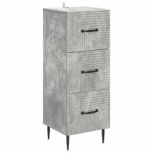 vidaXL Drawer Cabinet Concrete Grey 33 x 34.5 x 89.5 cm