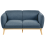 Beliani Sofa 2 Seater LJUNG Fabric Blue 1