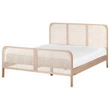 Bed Pine Wood GONFARON 160 x 200 cm (EU King Size) Light Brown