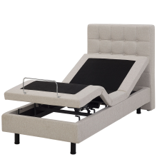 Adjustable Bed Fabric DUKE 80 x 200 cm (EU Small Single) Beige