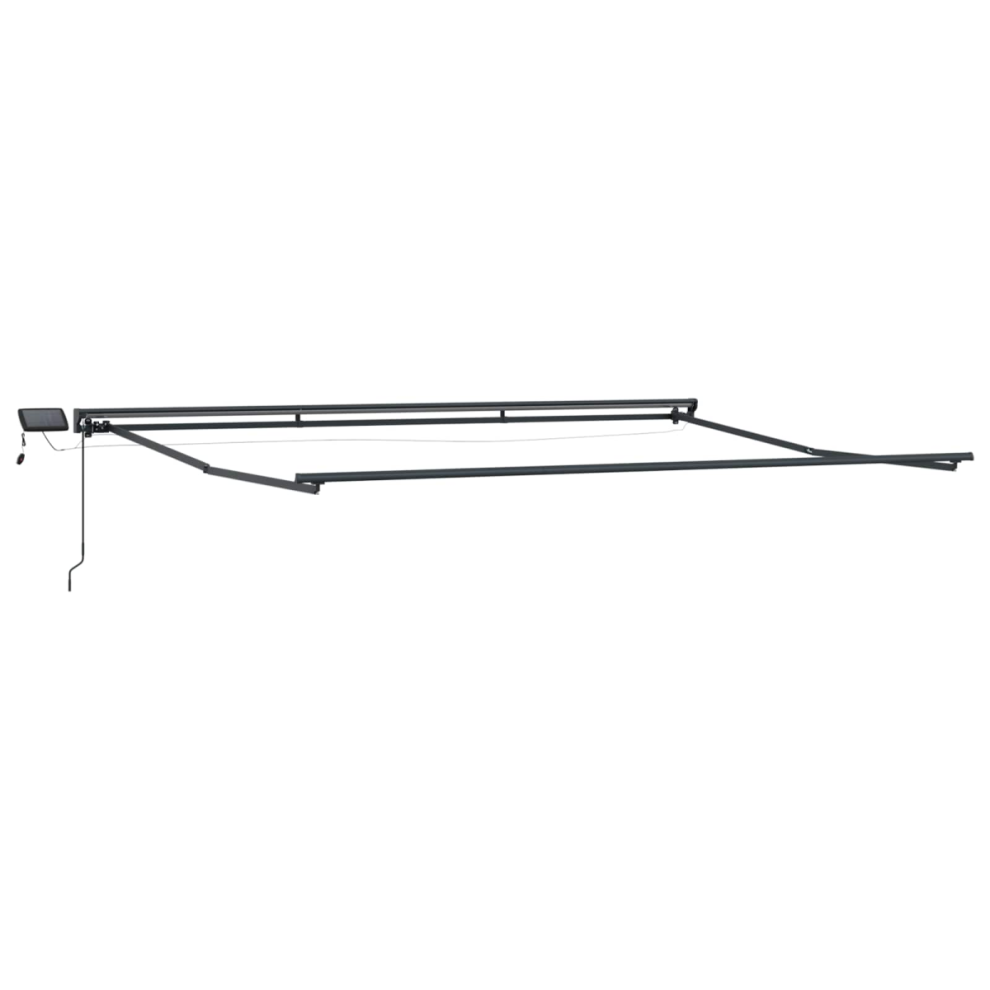 Vidaxl Manual Awning Frame With Leds Anthracite 4 X 3 M Aluminium