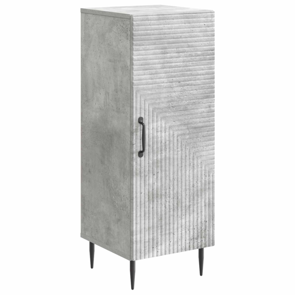 Vidaxl Sideboard Concrete 33 X 34.5 X 89.5 Cm Engineered Wood Grey