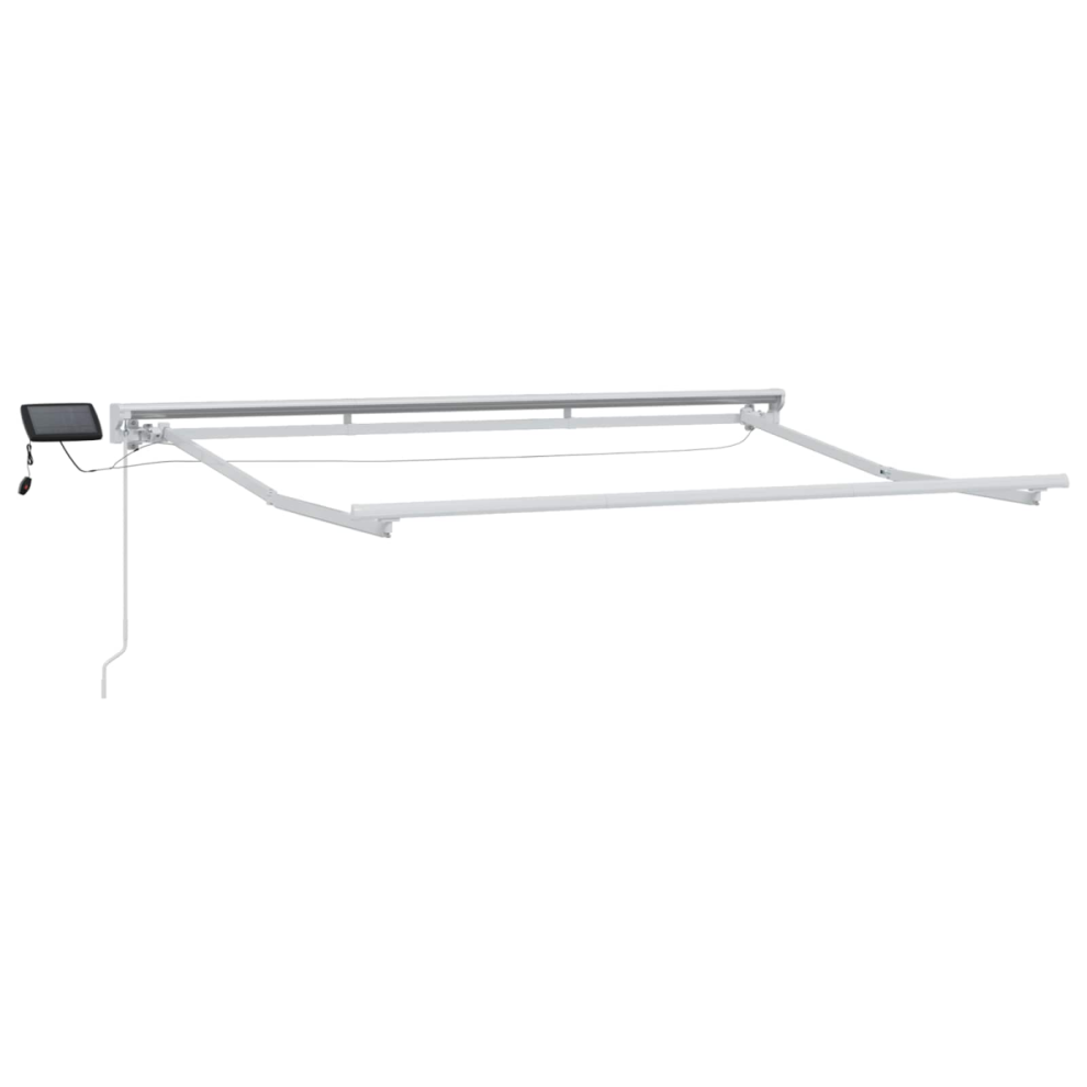 Vidaxl Manual Awning Frame With Leds White 2.5 X 2 M Aluminium