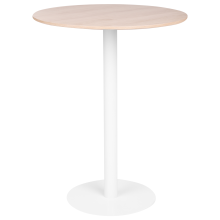 Bar Table MORELLA Light Brown/ White 80 cm 80 cm
