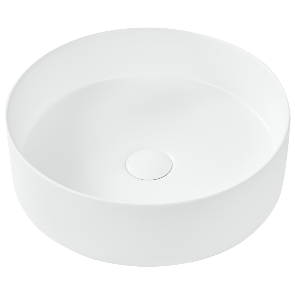 Beliani Countertop Basin Tebar 400 Mm Ceramic Off- White