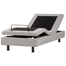 Adjustable Bed without Headboard Fabric DUKE 90 x 200 cm (EU Single) Light Grey