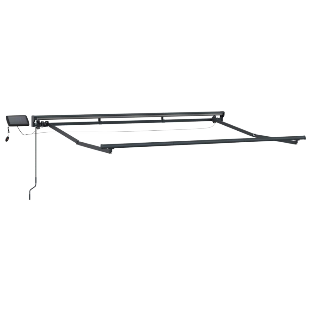 Vidaxl Manual Awning Frame With Leds Anthracite 3.5 X 2.5 M Aluminium