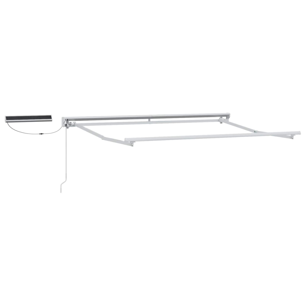 Vidaxl Electric Retractable Awning Frame White 3 X 2.5 M Steel