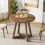 Tribesigns Tribesigns Small Round Dining Table for 2-4 People, 80cm Kitchen Table,Brown (Only Table) 1