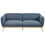 Beliani Sofa 3 Seater LJUNG Fabric Blue 1