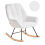 Beliani Rocking Chair KINNO Boucle Off-White 1