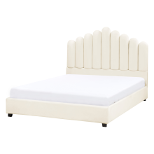 Waterbed Velvet VINCENNES 140 x 200 cm (EU Double) Off-White