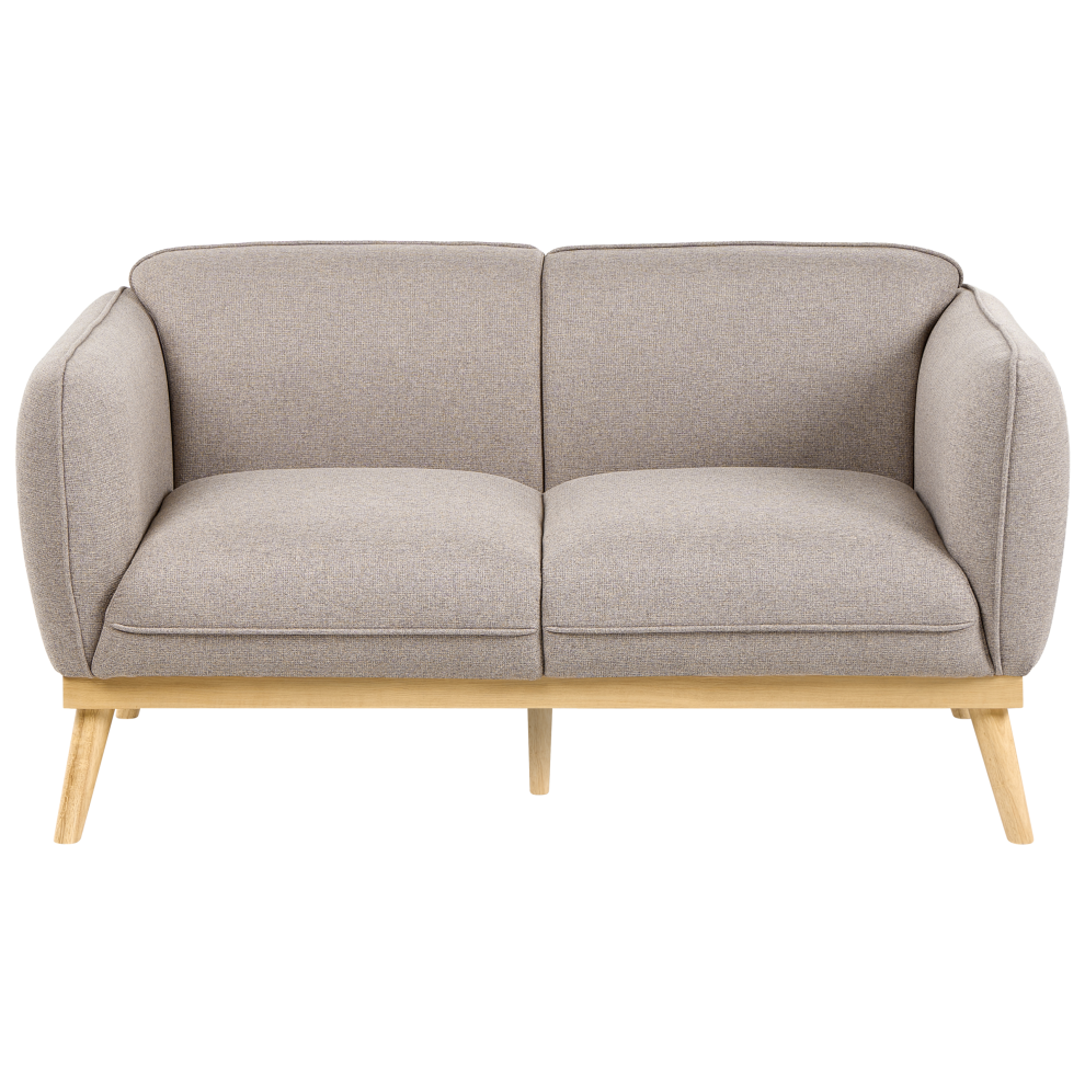 Beliani Sofa 2 Seater Ljung Fabric Light Brown