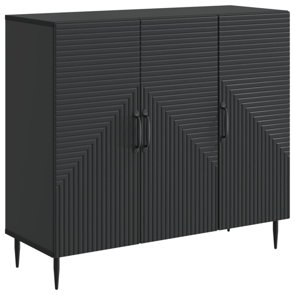Vidaxl Sideboard 89 X 34.5 X 80 Cm Engineered Wood Black
