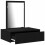 VidaXL vidaXL Dressing Table Black 60 x 40 x 70 cm Engineered Wood 5