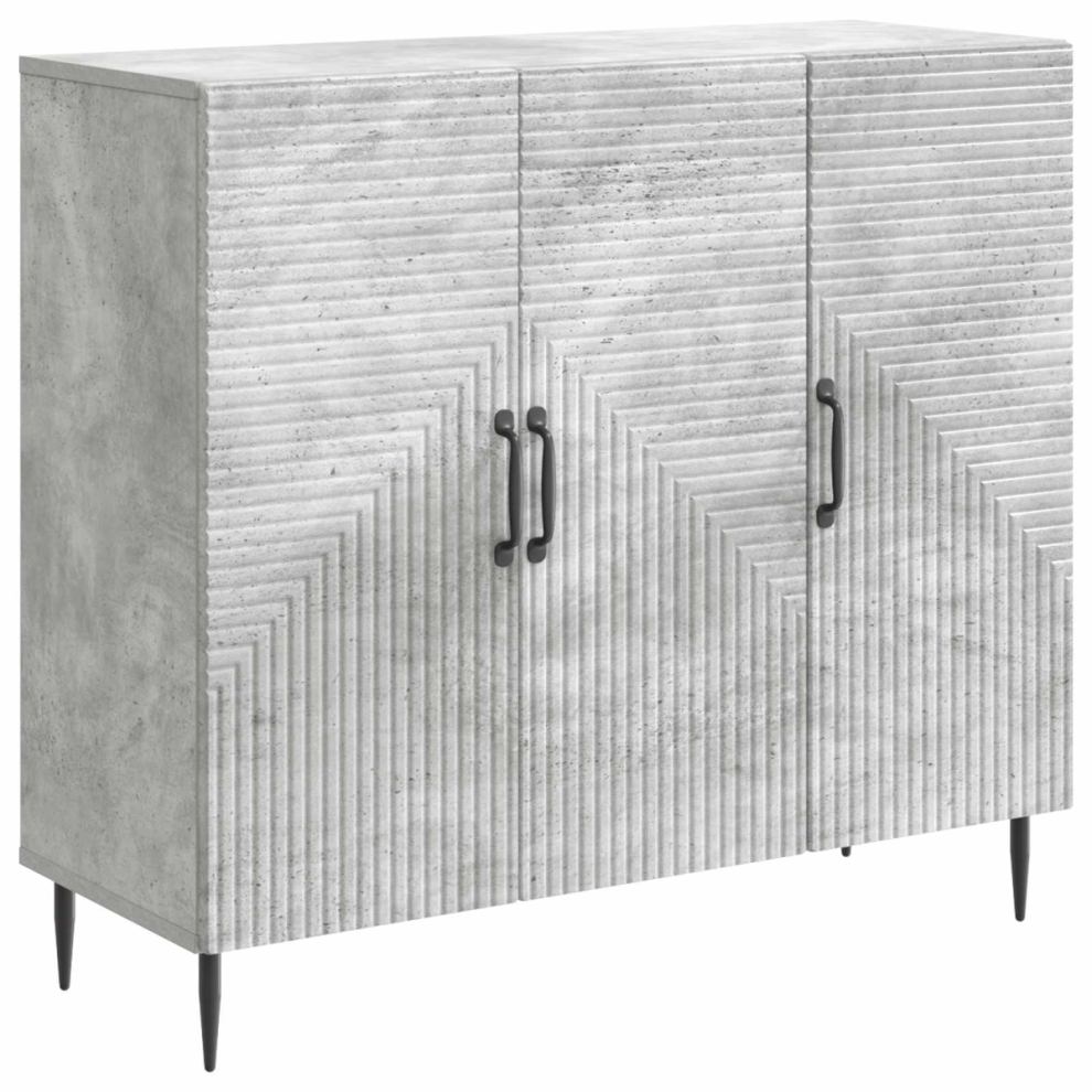 Vidaxl Sideboard Concrete 89 X 34.5 X 80 Cm Engineered Wood Grey