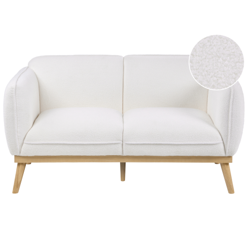 Beliani Sofa 2 Seater LJUNG Boucle White