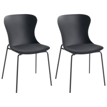 Set of 2 Dining Chairs PITSBURG Black