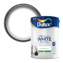 Dulux Silk Emulsion Paint For Walls And Ceilings - Pure Brilliant White 5 Litres