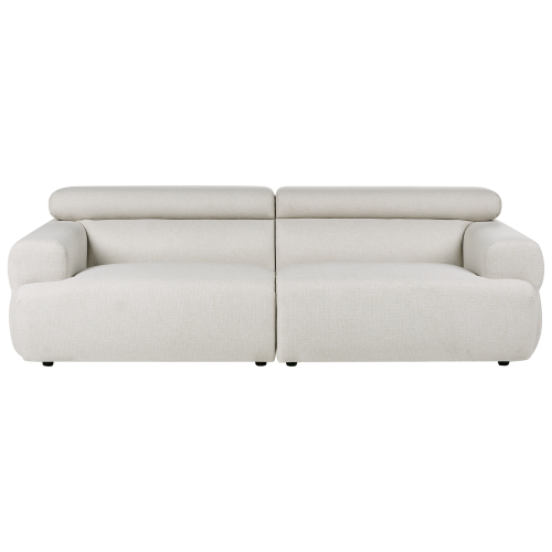 Beliani Sofa 3 Seater HOVDEN Fabric Off-White