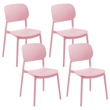 Set of 4 Garden Chairs TUPIZA Pink
