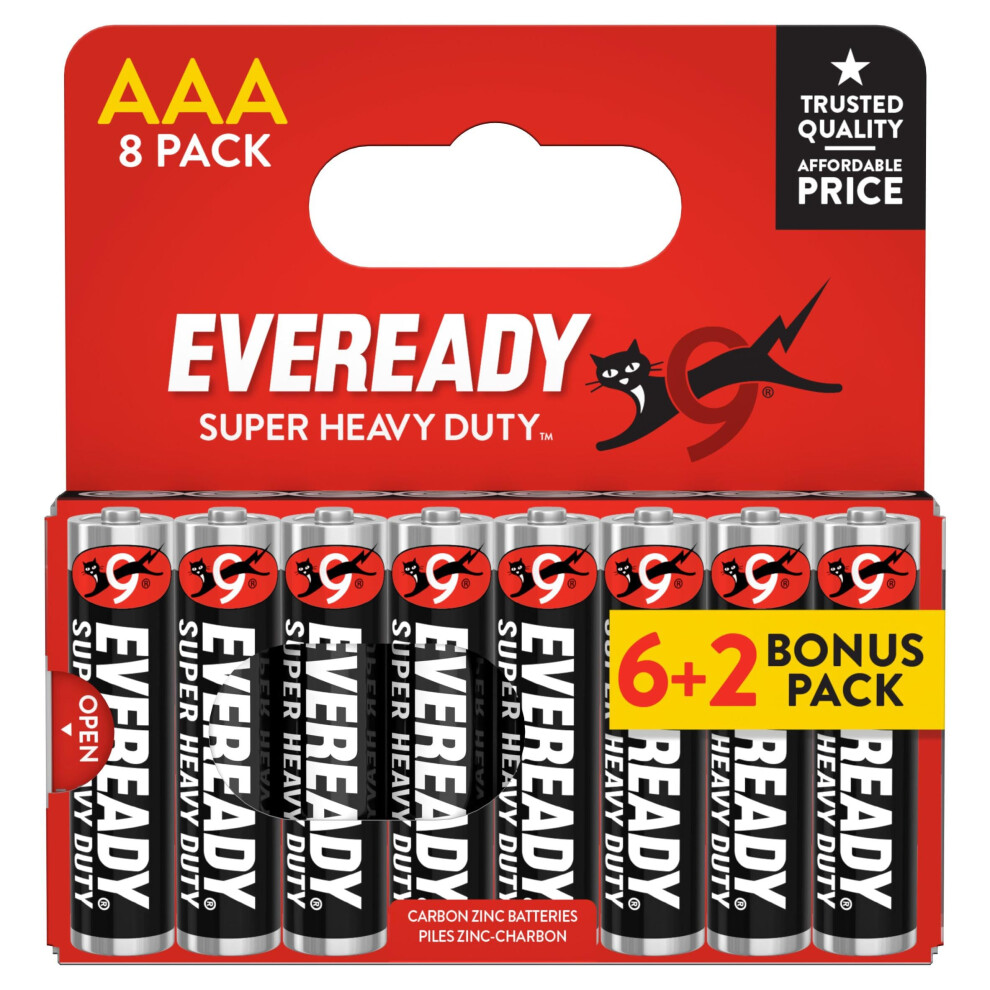 Photos - Battery Eveready Super Heavy Duty Carbon Zinc AAA, 8 Pack 