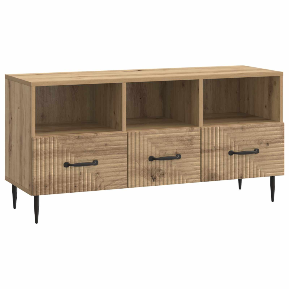 Vidaxl Tv Cabinet Artisan Oak 102 X 34.5 X 50 Cm Engineered Wood