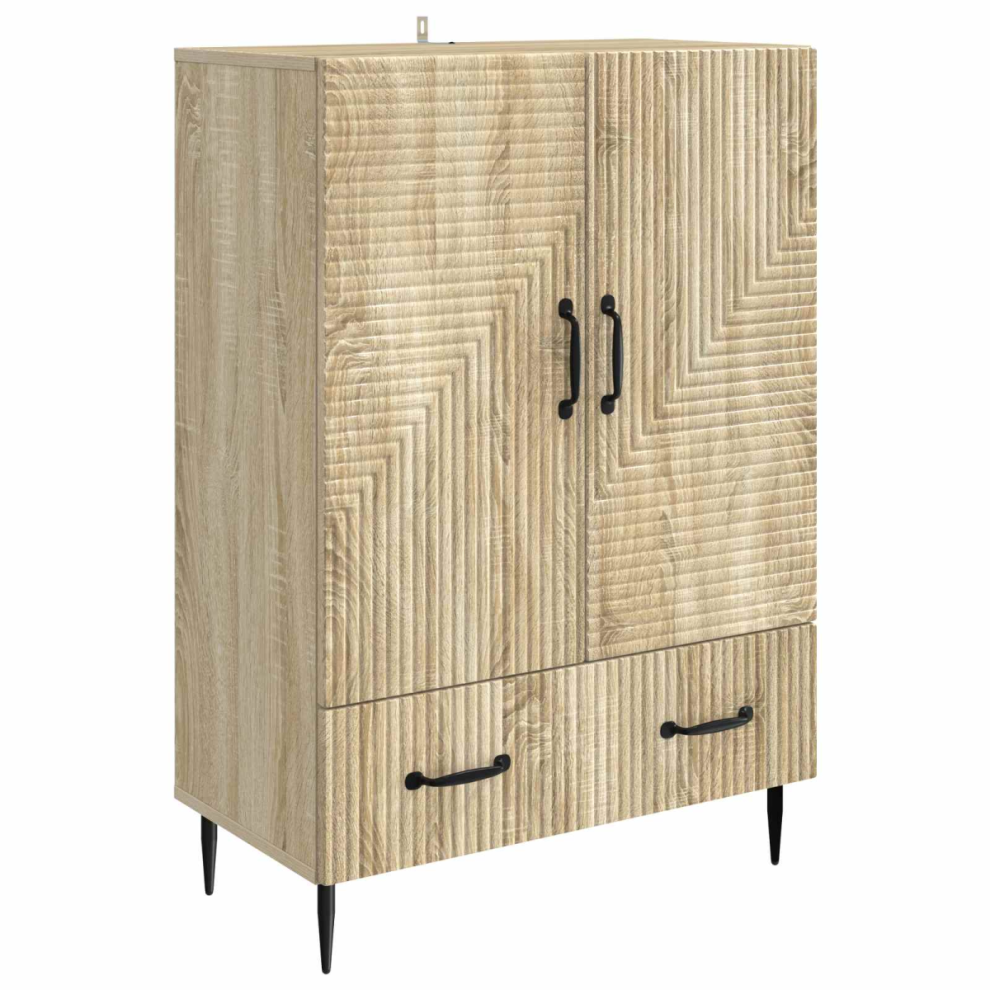 Vidaxl Sideboard Sonoma Oak 66 X 34.5 X 95 Cm Engineered Wood