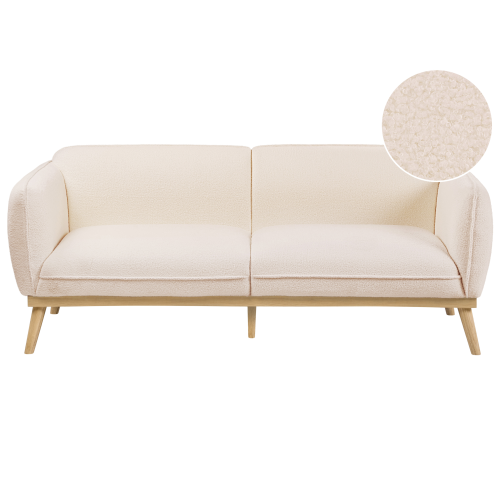 Beliani Sofa 3 Seater LJUNG Boucle Light Beige