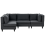 Beliani Modular Corner Sofa 4 Seater UNSTAD Right Hand Black Fabric 1