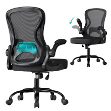SONGMICS Ergonomic Office Chair Mesh Swivel Desk Chair with Lumbar Support