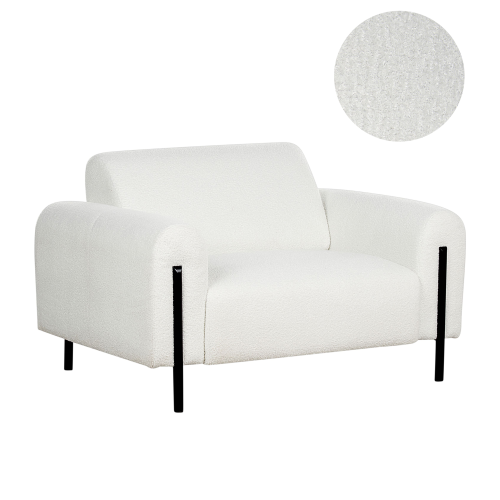 Beliani Armchair ASKIM Boucle White