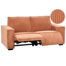 Electric Recliner Sofa 2 Seater NUKARI Corduroy Orange
