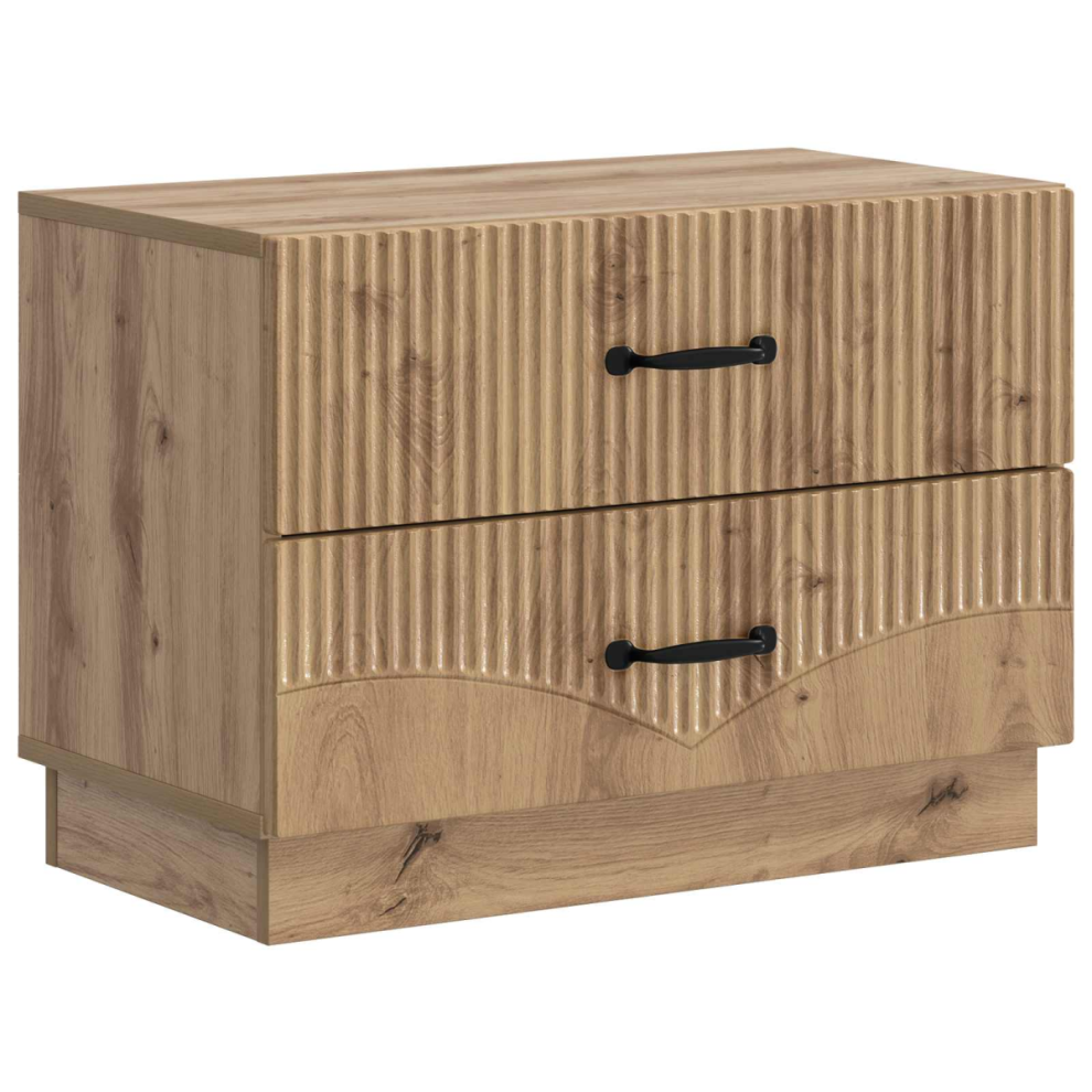 Vidaxl Bedside Cabinet Artisan Oak 62 X 34.5 X 44.5 Cm Engineered Wood