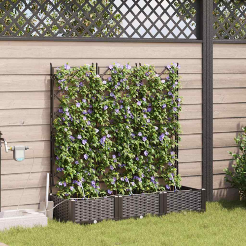 VidaXL vidaXL Garden Planter 3 pcs Brown Plastic 2