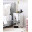 Beliani 3 Drawer Bedside Table LORRIS Glass Mirrored Silver 2
