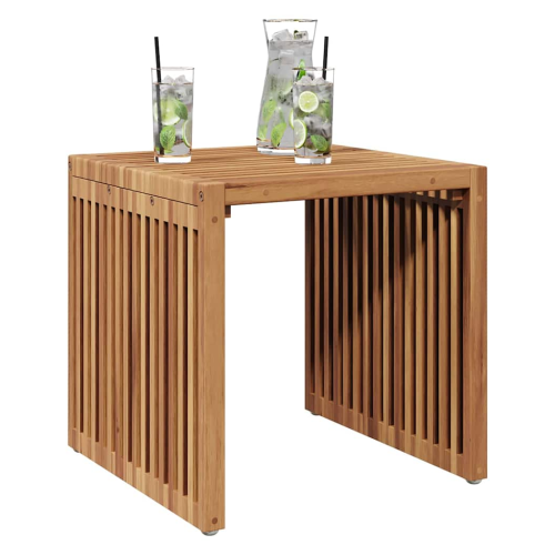 VidaXL vidaXL Garden Side Table Brown 45 x 42.5 x 45 cm Solid Teak Wood 2