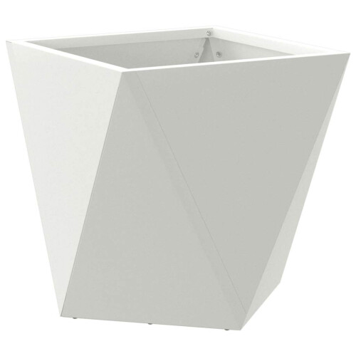 VidaXL vidaXL Planter White 30 x 30 x 30 cm Steel 1