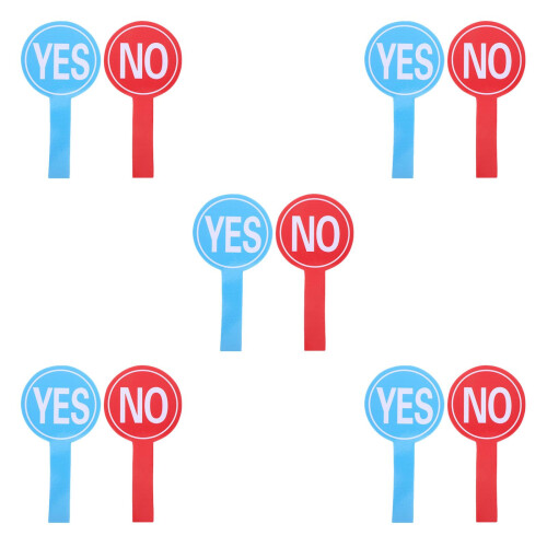 10Pcs Student Response Paddles Foam Board Yes No Game Classroom Supply