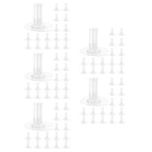 150Pcs Plastic Transparent Flower Stem Holders Adhesive Display Bases