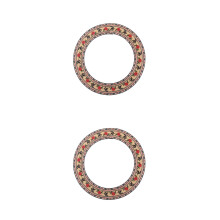 2Pcs Durable Wooden Acoustic Guitar Sound Hole Rosette Brown