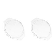 2Pcs Reusable Glass Microwave Covers Transparent Food Grade Plate Lids