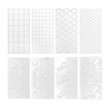 24Pcs Plastic Cake Fondant Templates Transparent for Cake Making