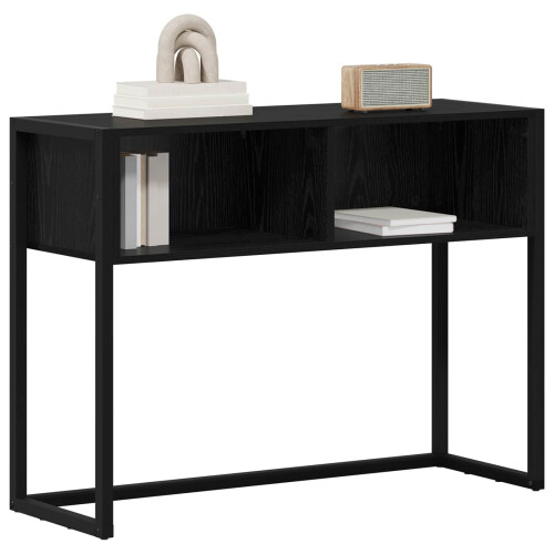 VidaXL vidaXL End Table Black Oak 100 x 36 x 75 cm Engineered Wood 2