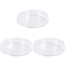 3Pcs Clear Glass Shrimp Feed Dish Multipurpose Feeder Bowls for Pets