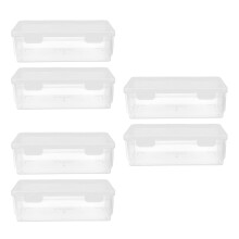 6Pcs Transparent Bread Container PP Bread Box with Sealed Lid