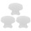 3Pcs Reusable Silicone Vent Plugs for Bento Boxes White Leakproof Seal 1